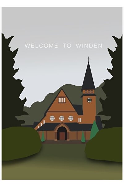 Universal Αφίσα ταξιδιού Winden από την Netflix από την Dark Painting Wood Po...