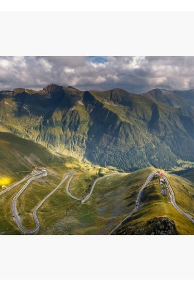 Universal Poster decorativ din lemn cu harta autostrăzii Transfagarasan în Re...
