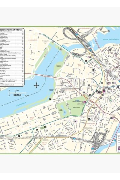 Universal Декоративен дървен плакат с карта на град Бостън