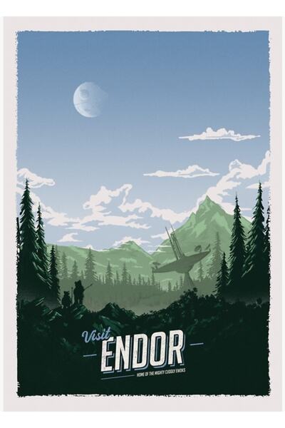 Universal Vizitați Endor Tablo, poster decorativ din lemn