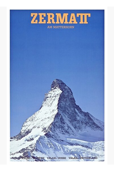Universal Zermatt, Matterhorn, Valais, Elveția, Poster cu schiori, Tablou, Po...
