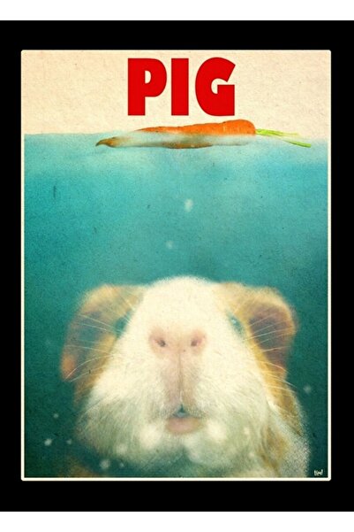 Universal Διακοσμητική ξύλινη αφίσα ζωγραφικής με μικρό θαλάσσιο γουρούνι