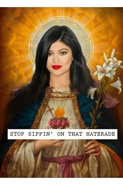 Universal Kyle Jenner - Poster decorativ din lemn cu imagine de celebritate s...