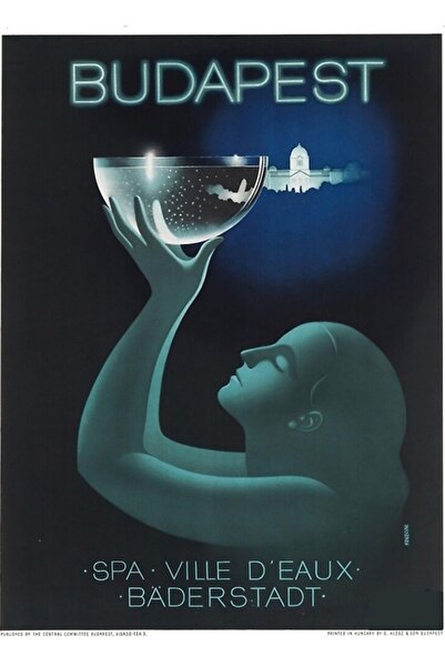 Universal Ταξίδι στη Βουδαπέστη 1935 Ουγγαρία Εκτύπωση διαφημίσεων Πίνακας Ξύ...