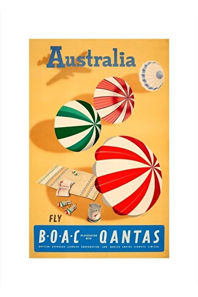 Universal Διαφημιστική αφίσα της δεκαετίας του 1950 Αυστραλίας Sunshine And S...