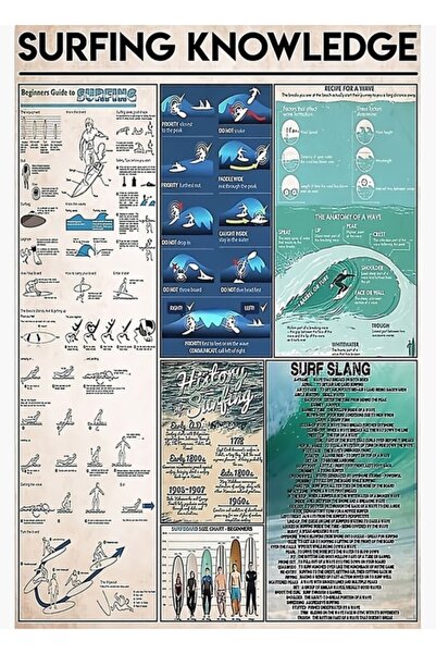 Universal Informații despre surfing - Poster decorativ din lemn