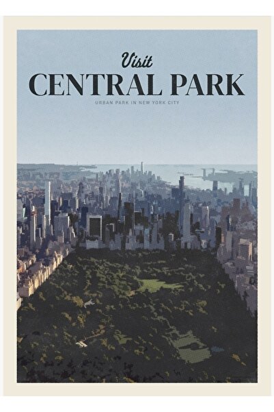 Universal Vizitați Central Park Tablou decorativ cu poster din lemn