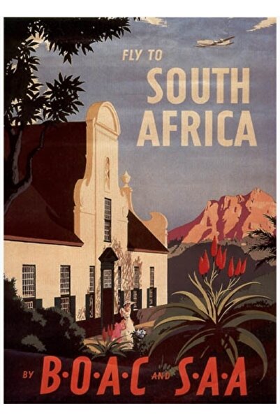 Universal Декоративен дървен плакат-картина за пътуване до Южна Африка