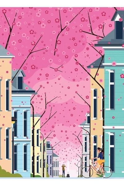 Universal Παλιά Πόλη της Μπονν, Ξύλινη Διακοσμητική Αφίσα Ζωγραφικής με Άνθη ...