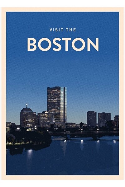 Universal Vizitați Boston Tablo, afișul decorativ din lemn