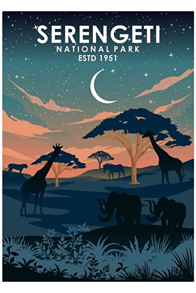 Universal Serengeti Africa National Park Poster Tablo Poster din lemn decorativ