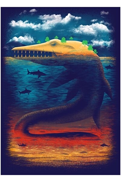 Universal Poster decorativ din lemn Dino Land