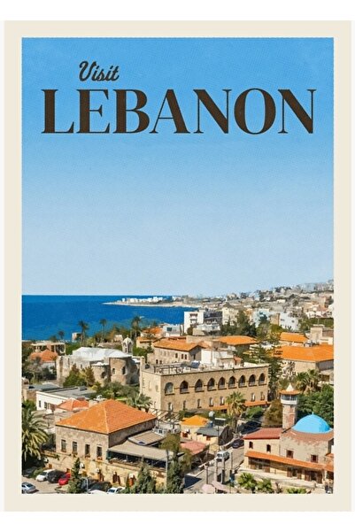 Universal Επισκεφθείτε το Λιβάνο Πίνακας ζωγραφικής Ξύλινη διακοσμητική αφίσα