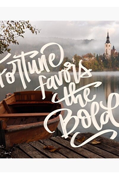 Universal Η Fortune Loves Brave Painting Ξύλινη Διακοσμητική Αφίσα