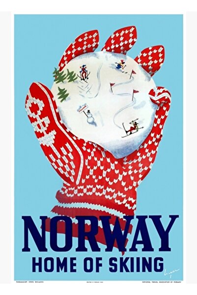 Universal Επιτραπέζια αφίσα ταξιδιού Νορβηγίας Ξύλινη διακοσμητική αφίσα που ...