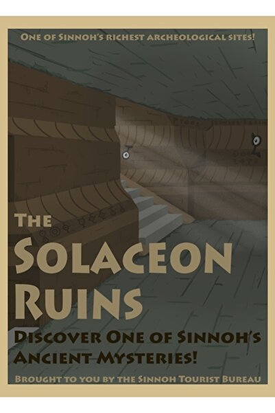 Universal Εκτύπωση αφίσας Solaceon Ruins, Ξύλινη διακοσμητική αφίσα