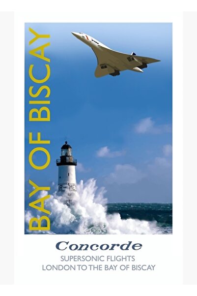 Universal Concorde Supersonic Flights to the Bay of Biscay Πίνακας Ξύλινη Δια...