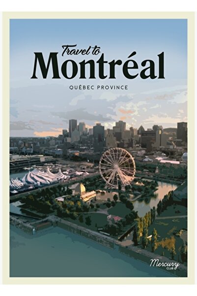 Universal Visit Montreal Painting Wooden Poster Decorative