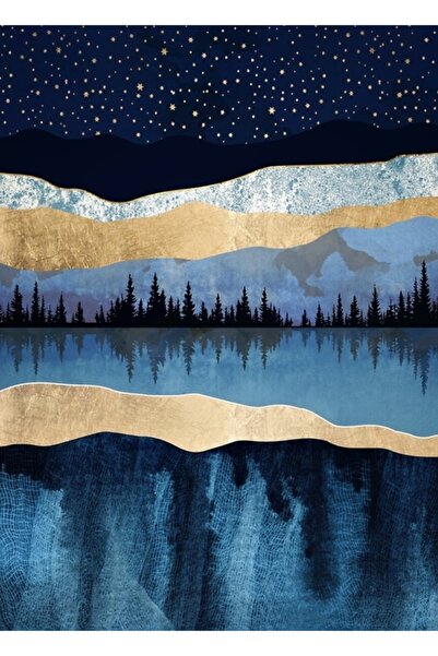 Universal Διακοσμητική ξύλινη αφίσα με θέμα τη λίμνη των μεσάνυχτων