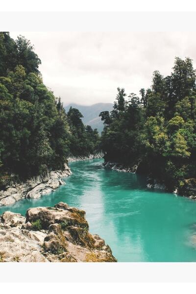 Universal Râu în pădure Tablou Poster decorativ din lemn