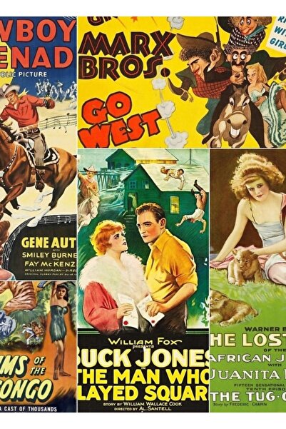 Universal Винтидж филмов колаж # 12 Дървени декоративни плакати за маса