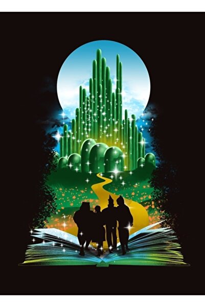 Universal Poster decorativ din lemn cu ilustrații din Cartea Vrăjitorului