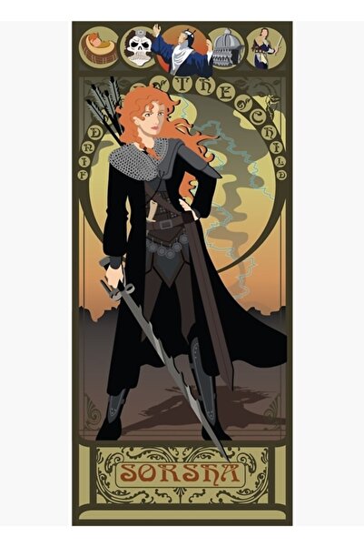 Universal Sorsha Nouveau - Διακοσμητική Ξύλινη Αφίσα Ζωγραφικής σε Ξύλο Ιτιάς