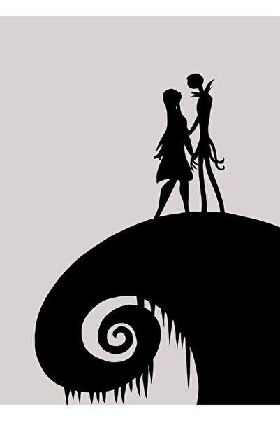 Universal Τζακ και Σάλι Ξύλινη Διακοσμητική Αφίσα Ζωγραφικής