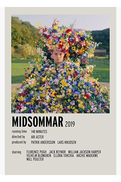 Universal Poster minimalist Midsommar cu film Polaroid, tablou decorativ din ...