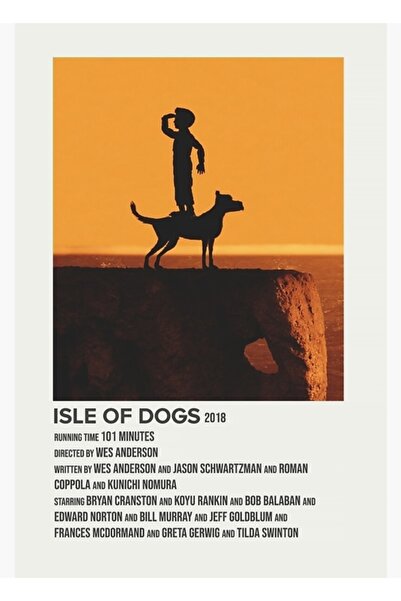 Universal Νησί των Σκυλιών (2018) V.3 Ξύλινη Διακοσμητική Αφίσα Ζωγραφικής