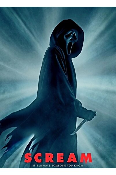 Universal Çığlık Korku Filmi Afişi Ghostface Tablo Ahşap Poster Dekoratif