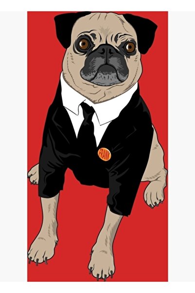 Universal Tablou decorativ din lemn cu Frank The Pug