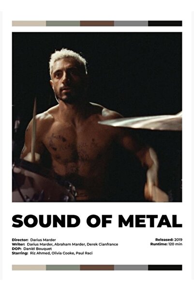 Universal Sound of Metal Alternative Modern Movie Poster Painting Wooden Post...