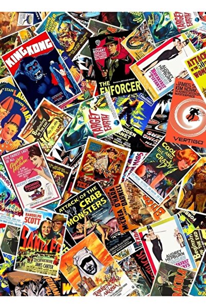 Universal Винтидж колаж от филмови плакати # 3 дървени декоративни постера за...