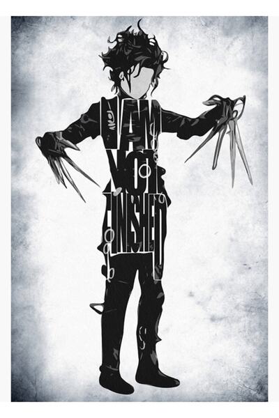 Universal Edward Scissorhands Tablo Poster din lemn decorativ