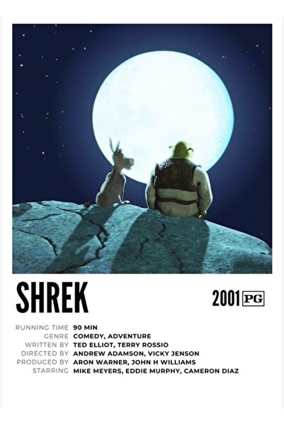 Universal Shrek Tablo Ahşap Poster Dekoratif