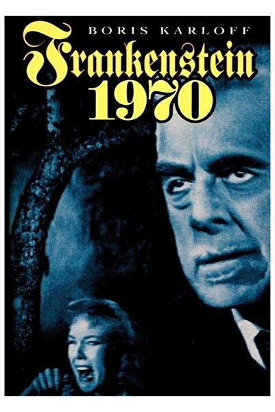 Universal Φρανκενστάιν 1970 Ξύλινη Αφίσα Ζωγραφικής Διακοσμητική