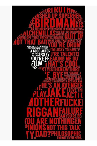 Universal Декоративен дървен плакат с цитати от Бърдмен