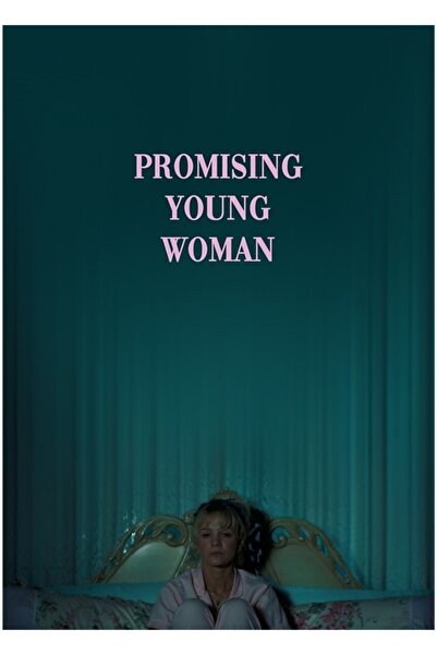 Universal Poster decorativ din lemn cu mesajul „Tânără femeie care promite se...