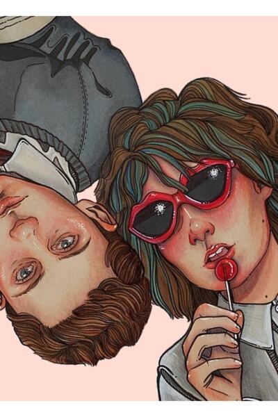 Universal Arkadaş Amber (еди + Амбър) Дървен декоративен плакат