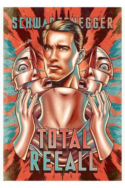 Universal Διακοσμητική ξύλινη αφίσα με τον πίνακα Total Recall