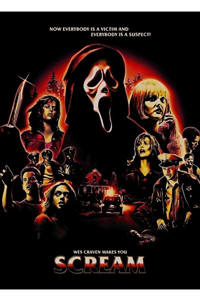 Universal Çığlık Filmi 90'lar Tablo Ahşap Poster Dekoratif