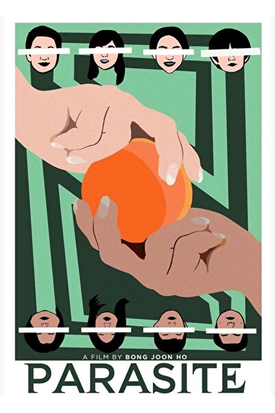 Universal Parazit Poster Tablo Ahşap Poster Dekoratif