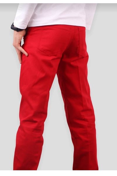 ESKİŞEHİR YUMURCAK Solid Color Linen Fabric Kids Trousers
