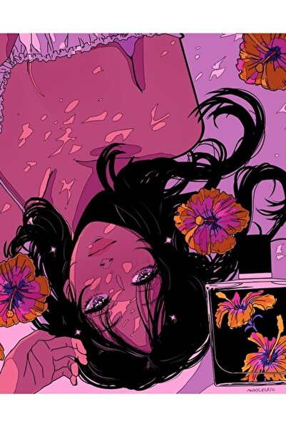 Universal Ονειρικός πίνακας άρωμαν από ξύλο με σχέδιο κοριτσιού άνιμε, διακοσ...