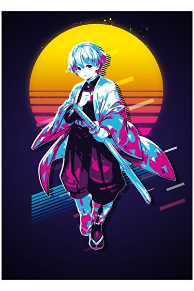 Universal Demon Slayer - Zenitsu *Retro anii '80* Poster decorativ din lemn