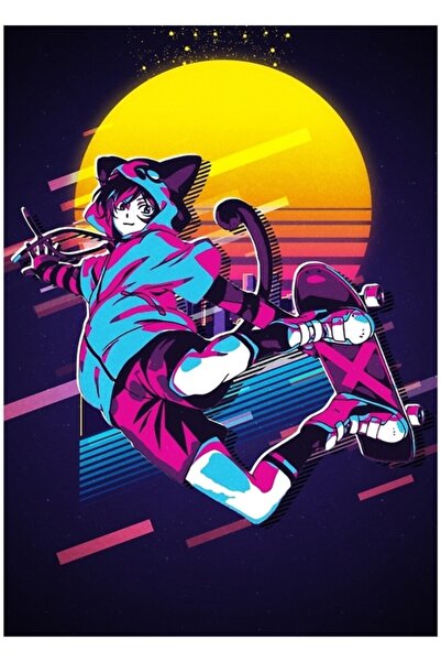 Universal Sk8 The Infinity - Miya *Ρετρό της δεκαετίας του '80* Ξύλινη Αφίσα ...