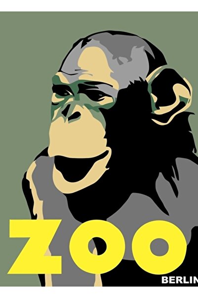 Universal Ρετρό ζωολογικός κήπος Βερολίνο Ταξίδι με μαϊμούδες Διαφημιστικός π...