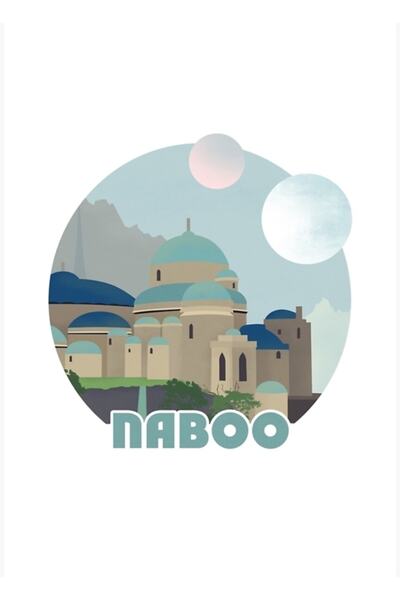 Universal Poster de călătorie retro Naboo, tablou decorativ din lemn