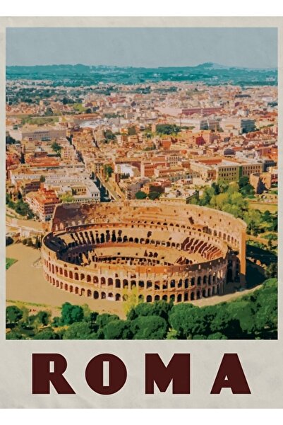 Universal Rim putnički poster Italija retro putovanje Italija Koloseum slika ...